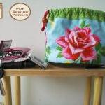 Reversible drawstring pouch..
