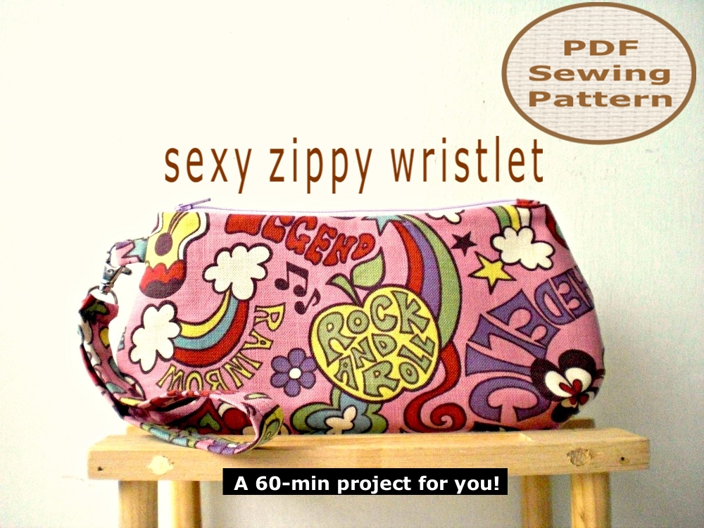 Sexy Zippy Wristlet - PDF Bag Sewing Pattern