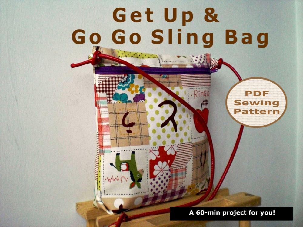 Get up and go go sling bag - pdf bag sewing pattern