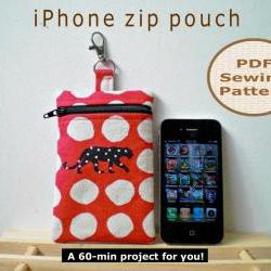 iPhone zip pouch - pdf bag sewing pattern